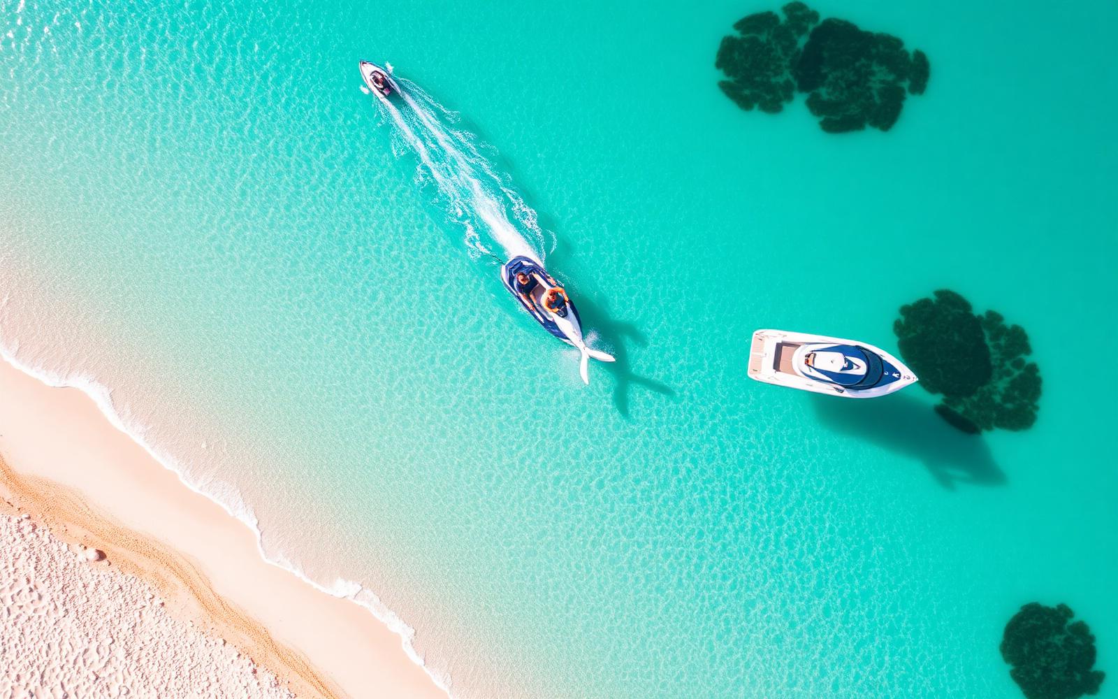 Water sports off the private beach