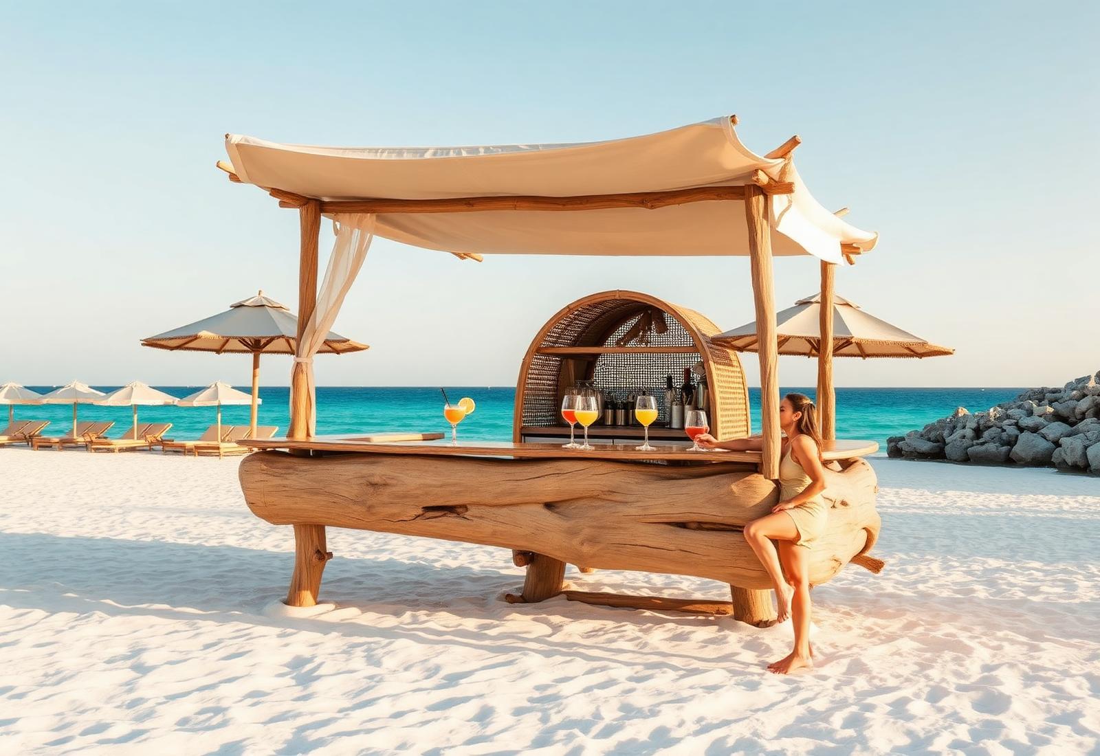 Salt Beach Bar at sunset