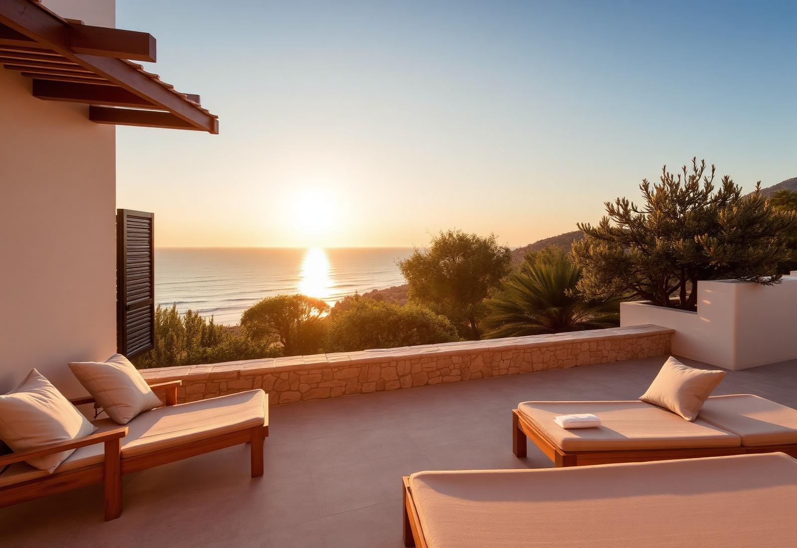 Suite terrace at dusk